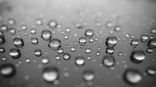 eine Nahaufnahme von Wassertropfen auf einem Auto