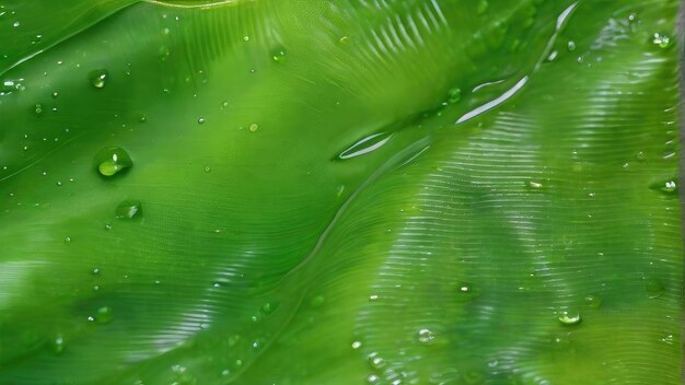 eine Nahaufnahme von Wassertropfen auf einem Blatt mit Wassertroppeln