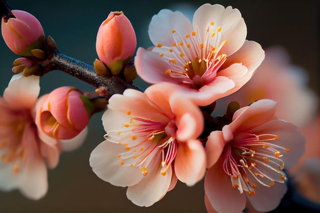 Eine Nahaufnahmeansicht der schönen weißen und rosafarbenen Blumen