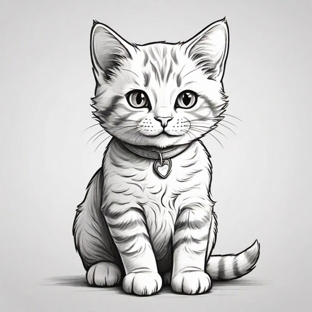 Foto eine niedliche katzen-design-illustration