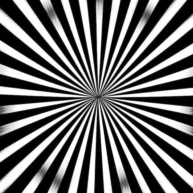 eine optische Sunburst-Effekt-Illustration in Schwarz-Weiß im Stil des Exzessivismus