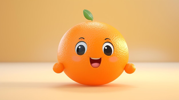 Foto eine orange mit einem gesicht, auf dem steht 