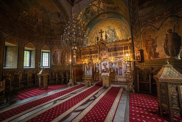 Eine orthodoxe Kirche in Bukarest, Rumänien, mit historischen Einzelheiten