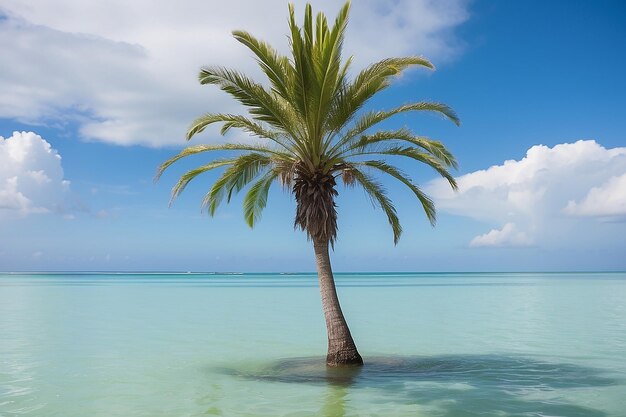 Eine Palme im Wasser