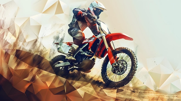 eine Person auf einem Motorrad trägt einen Helm und fährt ein rotes Motorrad