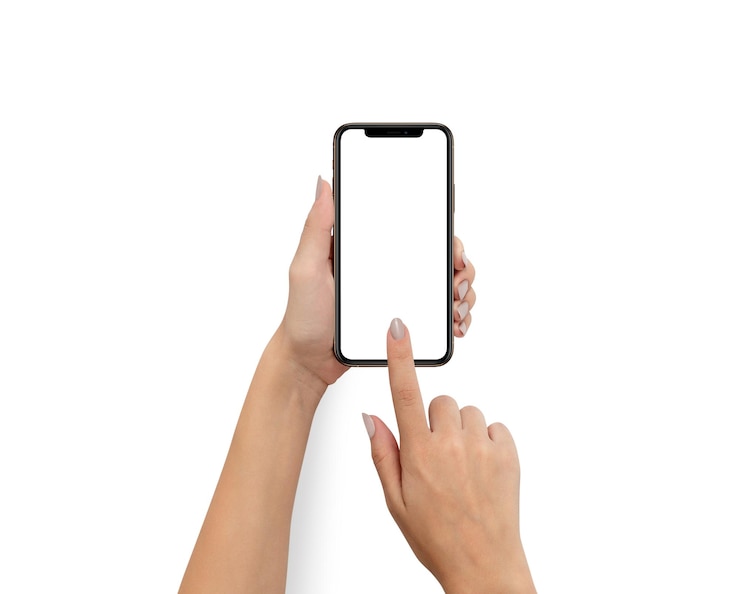 Foto eine person, die ein telefon mit dem wort s hält
