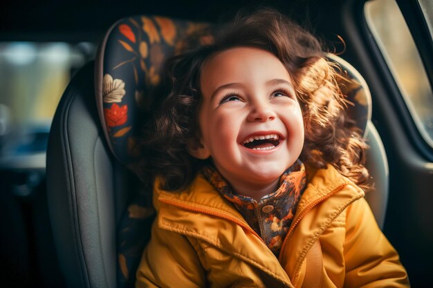 Eine Person, die in einem Auto fährt. Generative KI