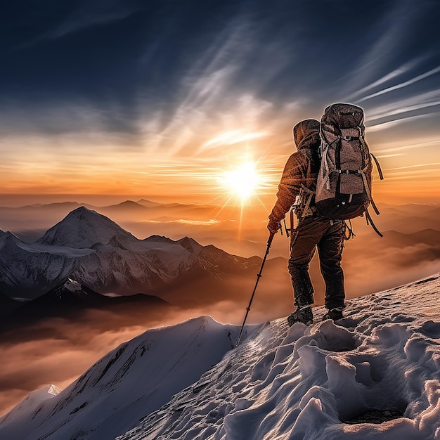 Eine Person klettert mit einem Seil auf einen Felsen