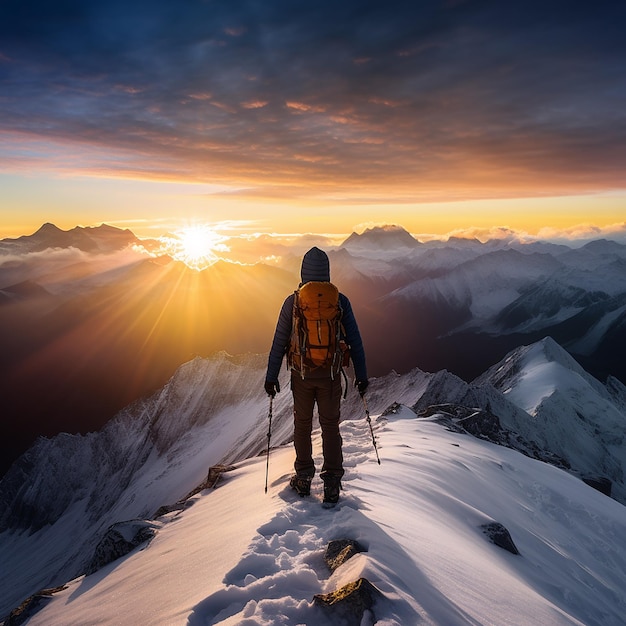 Eine Person klettert mit einem Seil auf einen Felsen