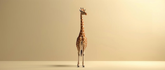 Foto eine person mit einer giraffenhöhe und -merkmalen