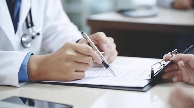 Foto eine person schreibt mit einem stift auf ein stück papier