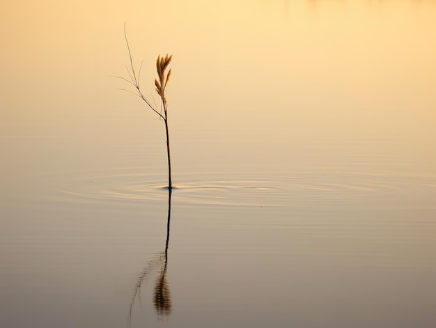 Foto eine pflanze im wasser