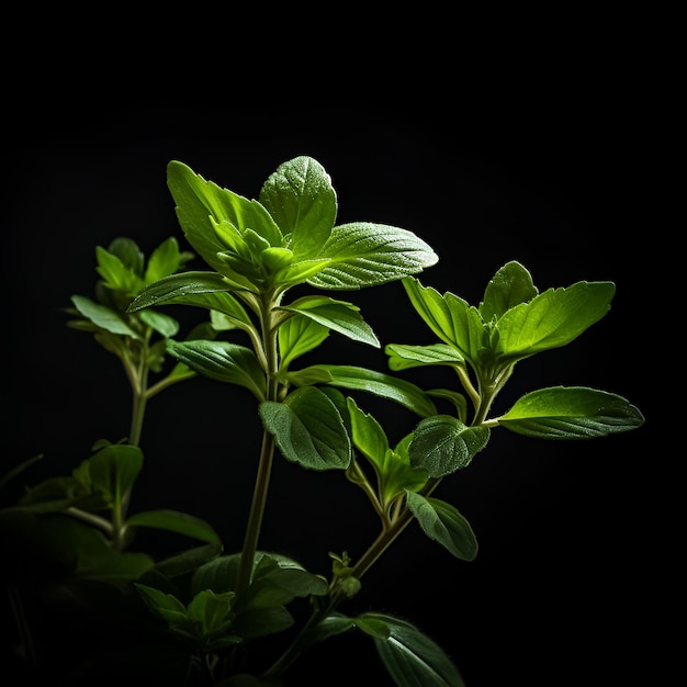Eine Pflanze mit grünen Blättern, die aus der Gesellschaft der Pflanze stammt.