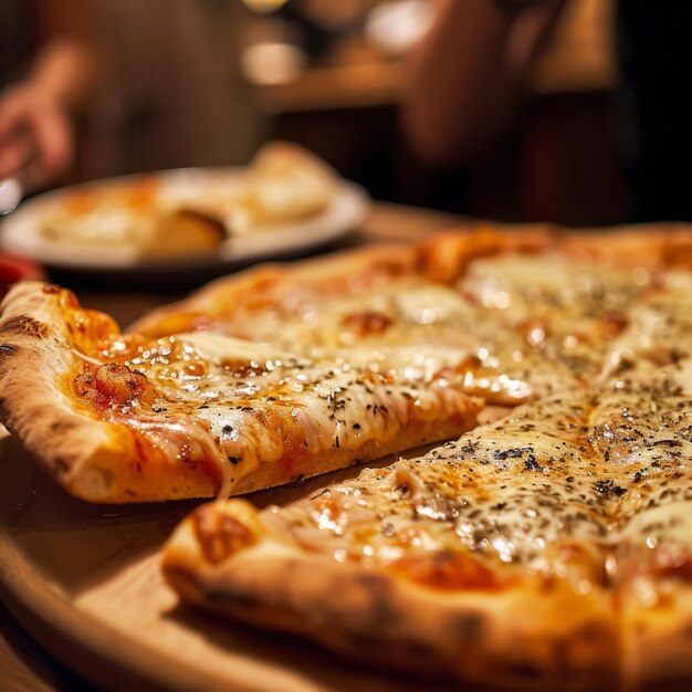 Foto eine pizza auf einem teller