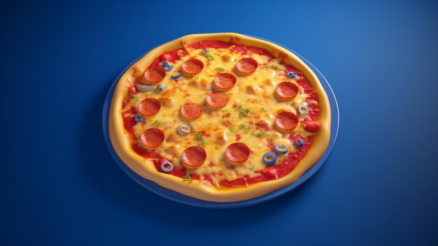 Foto eine pizza mit käse und oliven drauf