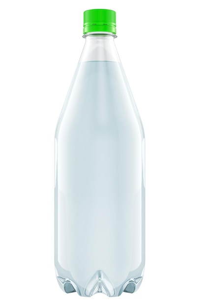 Eine Plastikflasche voller Wasser 3D-Rendering