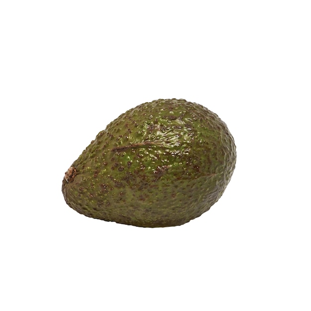 Eine reife Avocado auf weißem Hintergrund