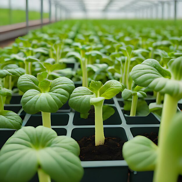 eine Reihe grüner Pflanzen mit den Wörtern Veggies