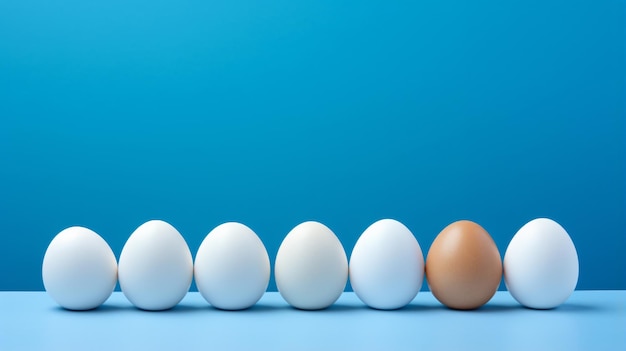 eine Reihe nebeneinander liegender Eier