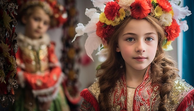 Eine Reihe von offenen Aufnahmen von Kindern, die sich an den Nowruz-Festen erfreuen