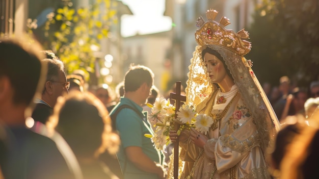 eine religiöse Prozession in der Heiligen Woche