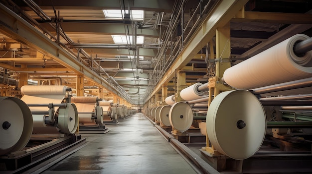 Eine riesige Papierfabrik