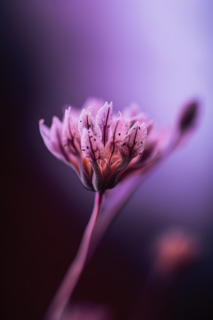 Eine rosa Blume mit dem Wort Liebe darauf