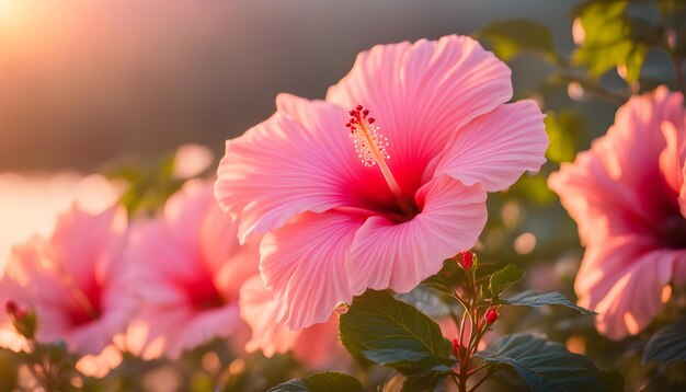 eine rosa Blume mit einer roten Ameise darauf