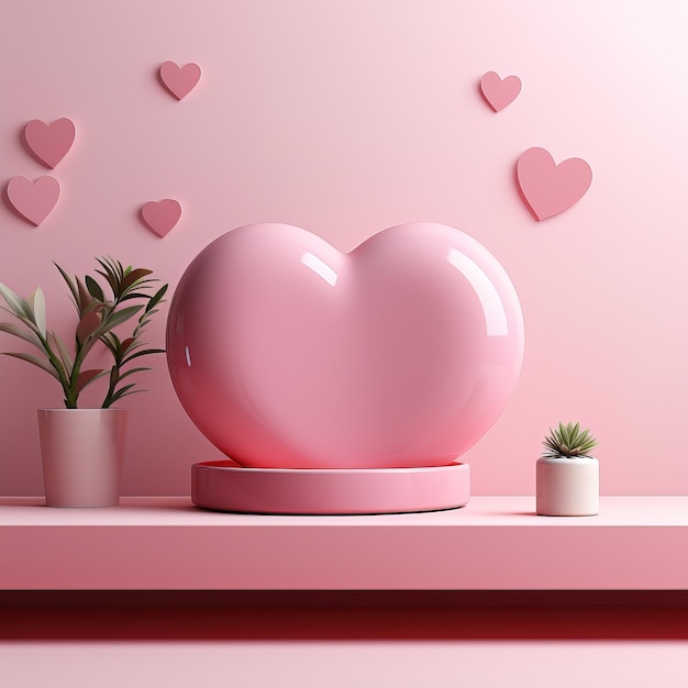 eine rosa herzförmige Schachtel mit dem Wort „Liebe“ darauf