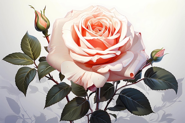 eine rosa Rose eine Blume ai erzeugt