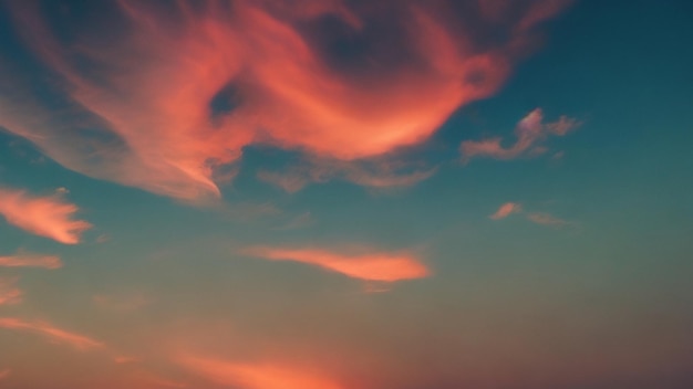 Eine rosa Wolke am Himmel