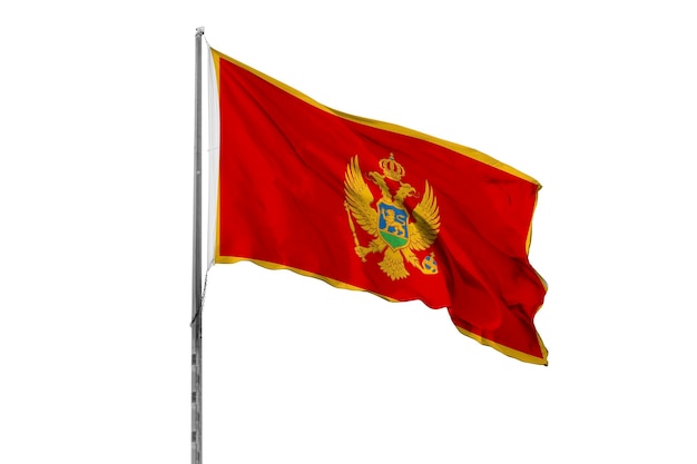 Foto eine rote flagge mit einem goldenen adler
