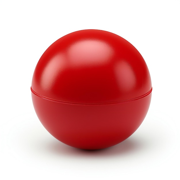 Eine rote Kugel isoliert auf weißem Hintergrund