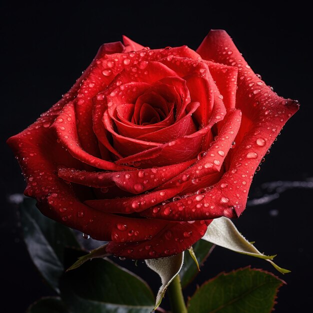 Eine rote Rose für den Valentinstag
