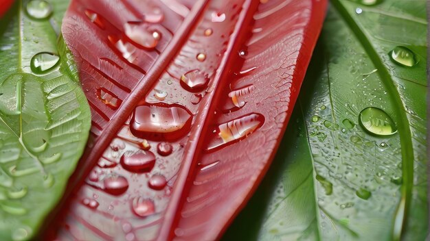 eine rote Tomate mit Wassertropfen darauf