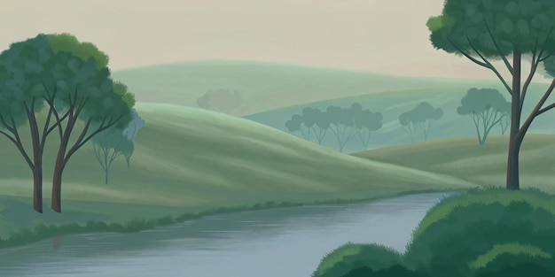 Eine ruhige Landschaft