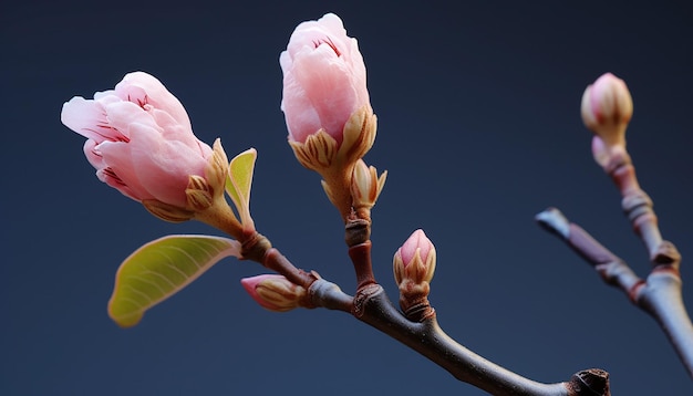 Foto eine sakura-knospe, die im frühling blühen wird