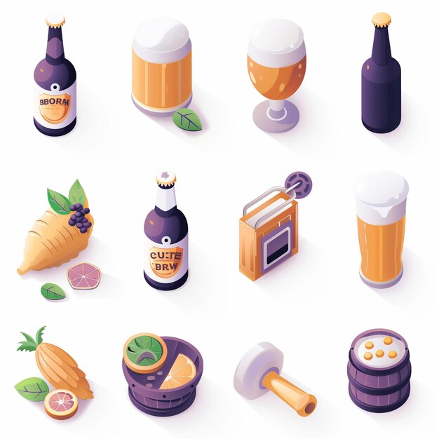 eine Sammlung verschiedener Bilder verschiedener Arten von Bier