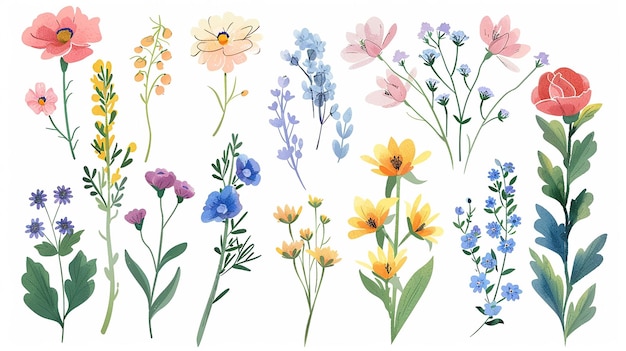 eine Sammlung von Blumen aus dem Garten