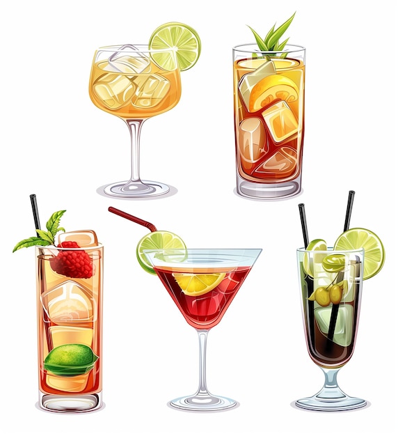 eine Sammlung von Mocktails