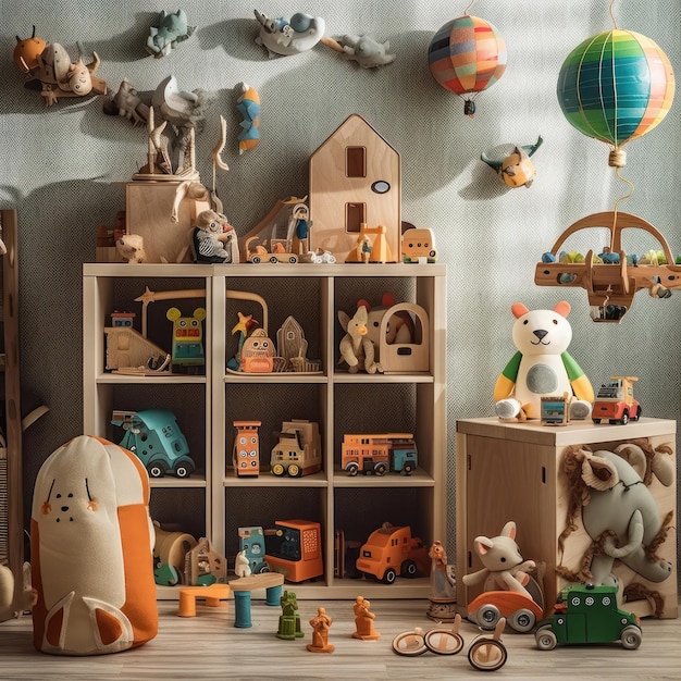 Eine Sammlung von Spielzeugen, darunter eine Katze, ein Bär, ein Bär, ein Bär, ein Bär, ein Bär, ein Bär, ein Bär, ein Bär, ein Bär und