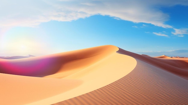 eine Sanddüne mit einem Sonnenuntergang im Hintergrund