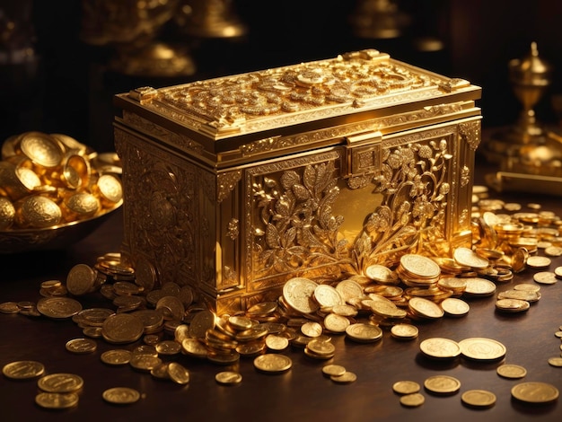 eine Schachtel mit Gold