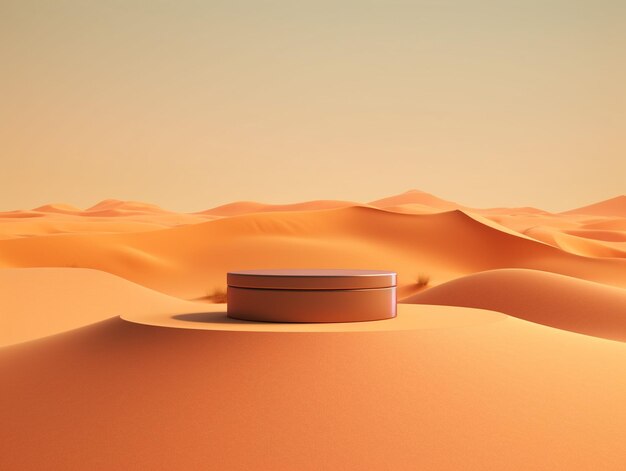 Eine Schachtel Seife liegt im Sand in der Wüste.