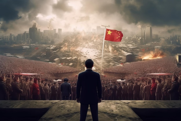 Eine Schar von einer Milliarde Chinesen unter der Flagge und dem Kommando ihres Anführers ist bereit, die Vereinigten Staaten und die ganze Welt zu erobern. Die Konfrontation der beiden stärksten Volkswirtschaften der Welt