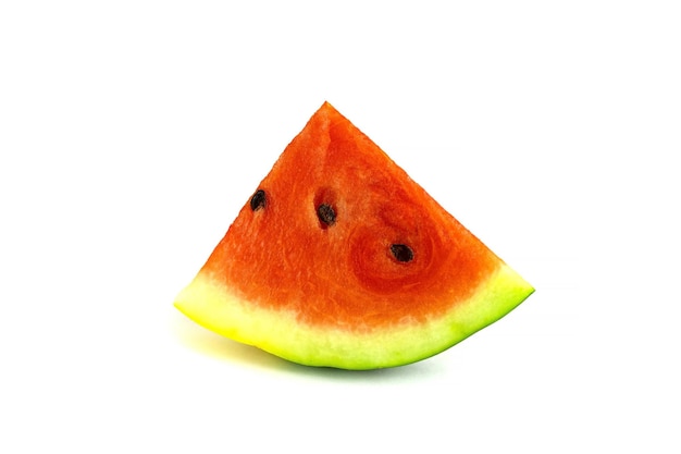 Eine Scheibe reife Wassermelone in Nahaufnahme