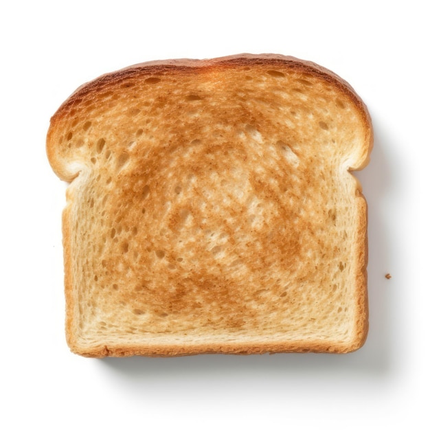Eine Scheibe Toast mit dem Wort Brot darauf