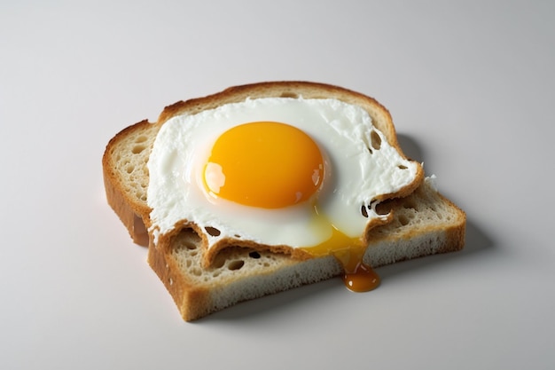 Eine Scheibe Toast mit einem Ei darauf