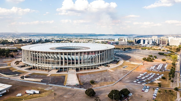 Eine schöne Aussicht auf das Fußballstadion Mane Garrincha in Brasilia Brasilien