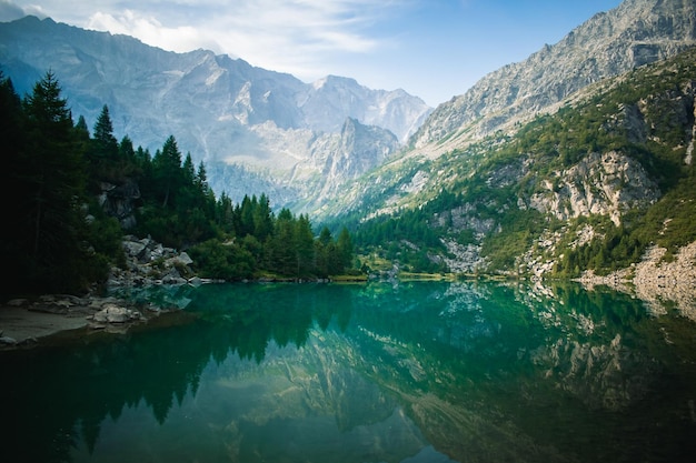 Eine schöne Aussicht auf den Aviolo-See